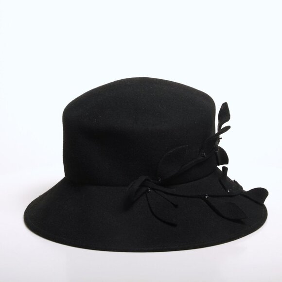 Betmar Leaves Wool Bowler Hat Black Women One‎ Size main image 8